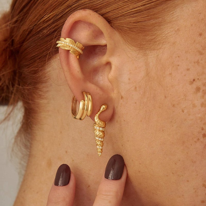 MYEARS Women Ear Cuff Earring Gold Non Pierced Ear Cartilage Clip on Wrap Hoop 14K Gold Filled Tiny Boho Beach Simple Minimalist Delicate Handmade Hypoallergenic Jewelry Gift-Sold as Single/Pair - Image 5